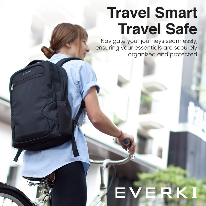 EVERKI Studio Slim Laptop Backpack for Men & Women, Lightweight & Softly Padded With Corner Protection, Trolley Handle, High Contrast Lining, Made of Recycled Materials (14 Liters Capacity) - Image 2